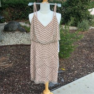 Adrianna Papell Beaded Dress Size 0 NWT